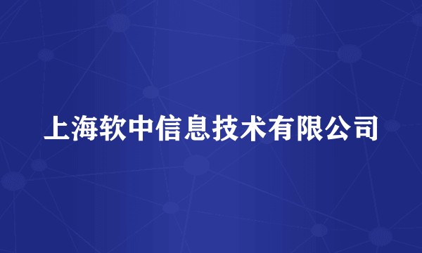 上海软中信息技术有限公司