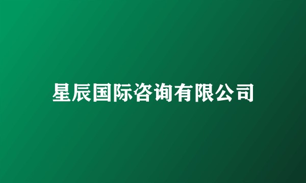 星辰国际咨询有限公司