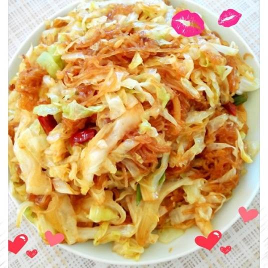 卷心菜炒粉条