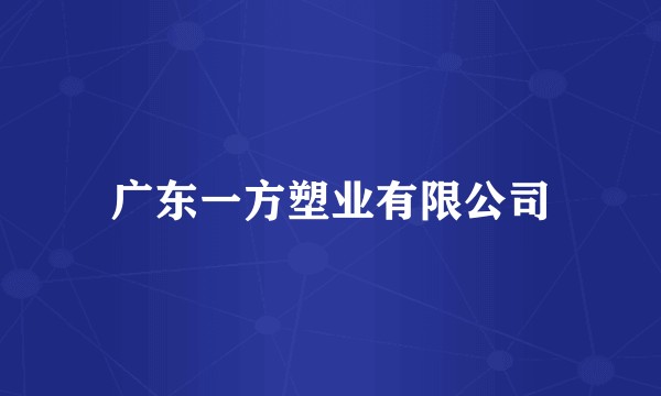 广东一方塑业有限公司