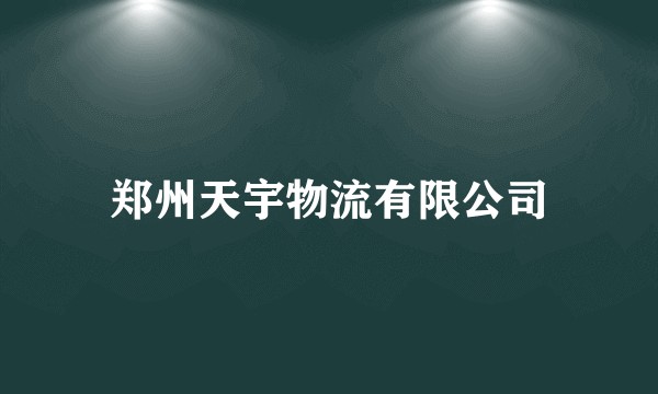 郑州天宇物流有限公司