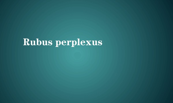 Rubus perplexus
