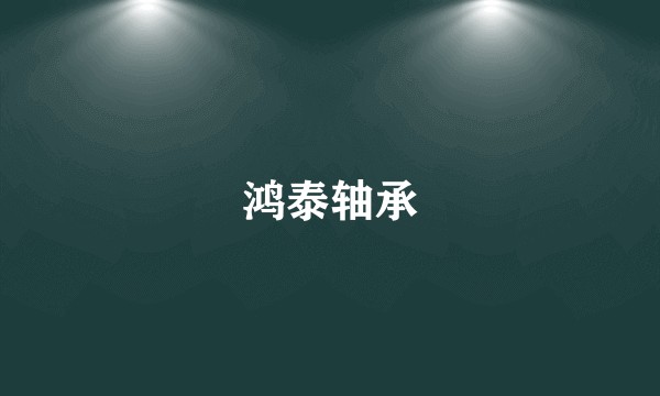 鸿泰轴承
