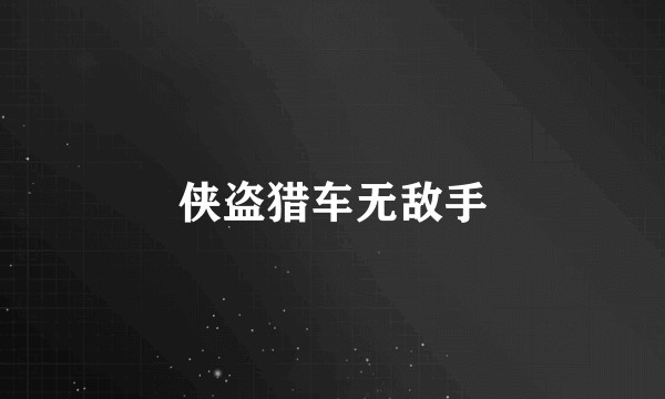 侠盗猎车无敌手