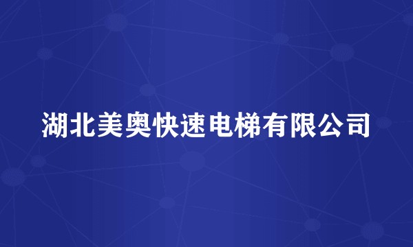 湖北美奥快速电梯有限公司