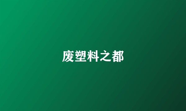 废塑料之都