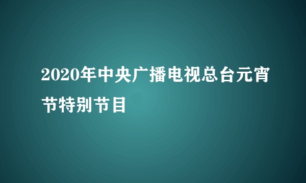2020年中央广播电视总台元宵节特别节目