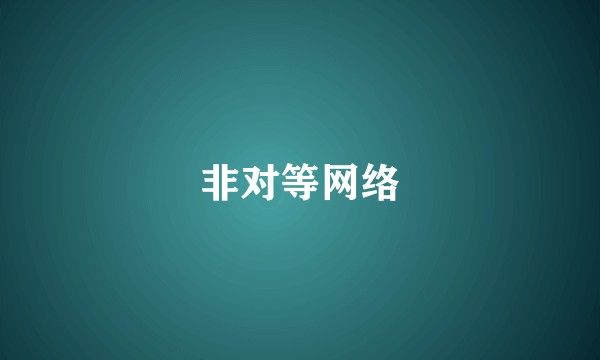 非对等网络