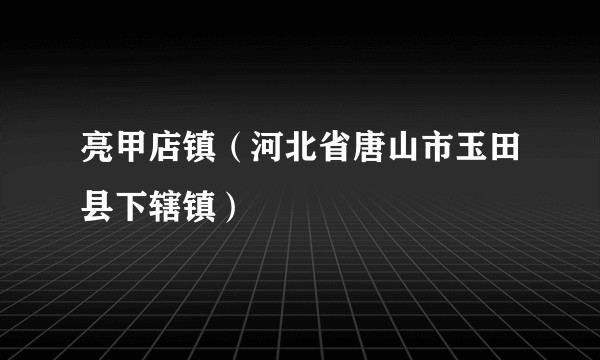亮甲店镇（河北省唐山市玉田县下辖镇）