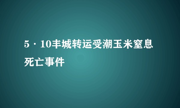 5·10丰城转运受潮玉米窒息死亡事件
