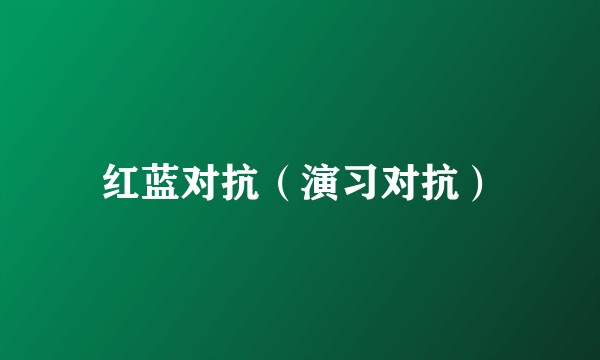 红蓝对抗（演习对抗）