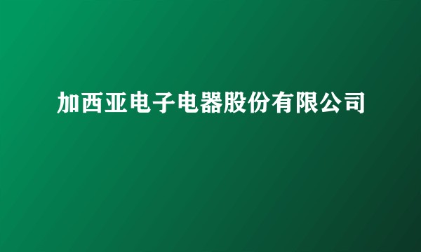 加西亚电子电器股份有限公司