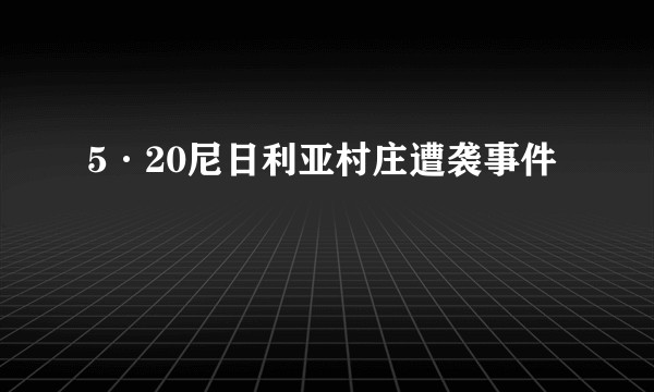5·20尼日利亚村庄遭袭事件