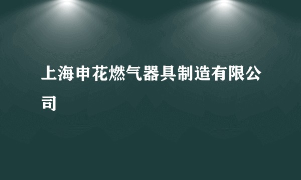 上海申花燃气器具制造有限公司