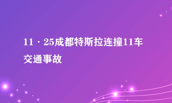11·25成都特斯拉连撞11车交通事故