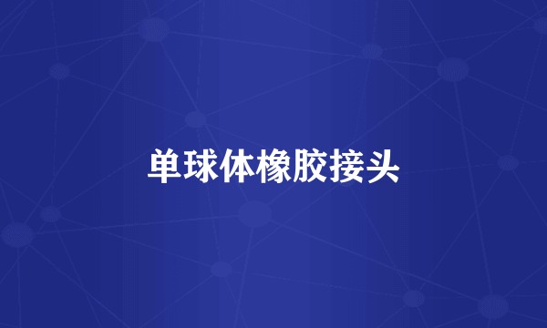 单球体橡胶接头