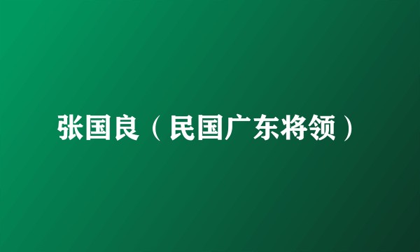 张国良(民国广东将领)