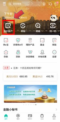 农业银行余额查询及
