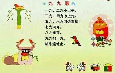 关于”数九“的民间谚语？