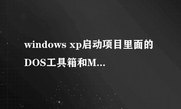 windows xp启动项目里面的DOS工具箱和Microsoft windows xp professional可以删除吗？