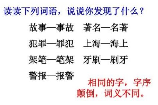颠倒词语有哪些呢？