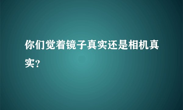 你们觉着镜子真实还是相机真实？