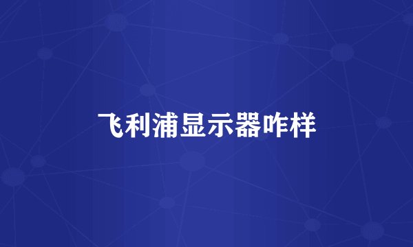飞利浦显示器咋样