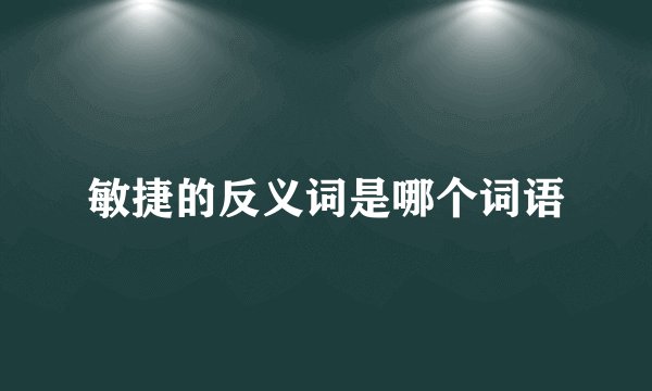 敏捷的反义词是哪个词语