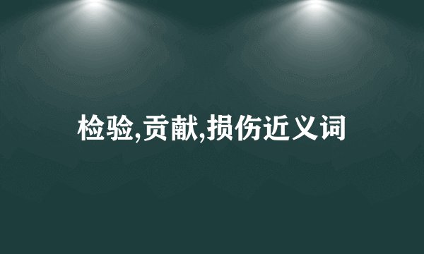 检验,贡献,损伤近义词
