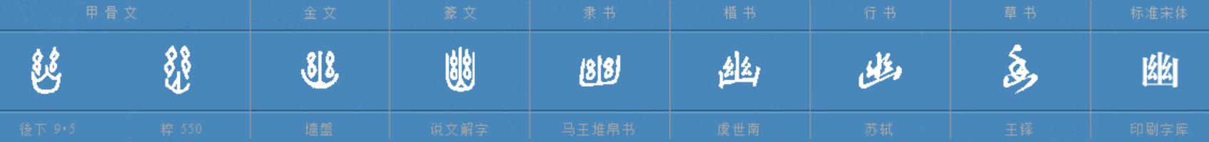幽字是什么意思？