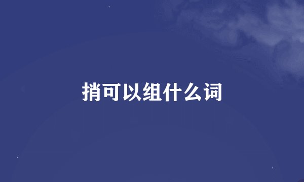 捎可以组什么词
