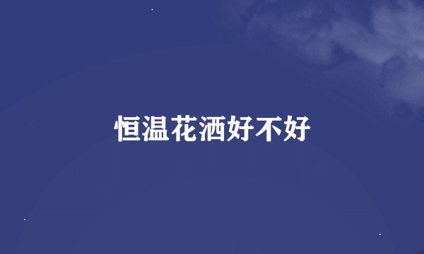 恒温花洒好不好