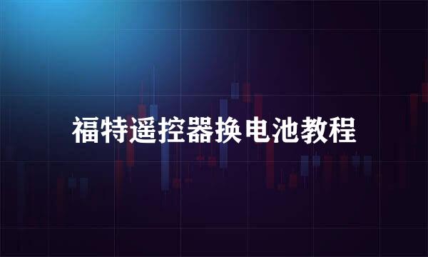 福特遥控器换电池教程