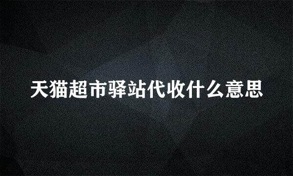 天猫超市驿站代收什么意思