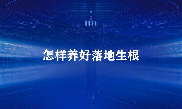 怎样养好落地生根