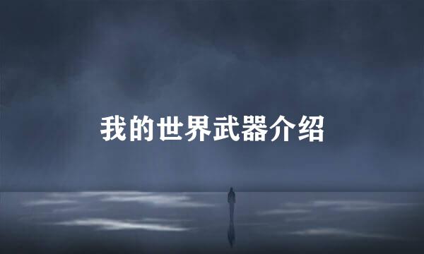 我的世界武器介绍