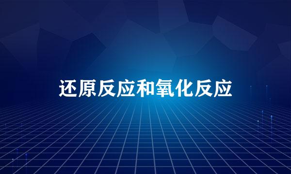 还原反应和氧化反应