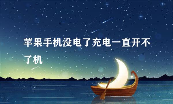 苹果手机没电了充电一直开不了机
