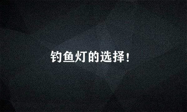 钓鱼灯的选择！