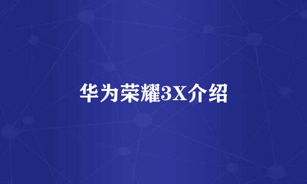 华为荣耀3X介绍