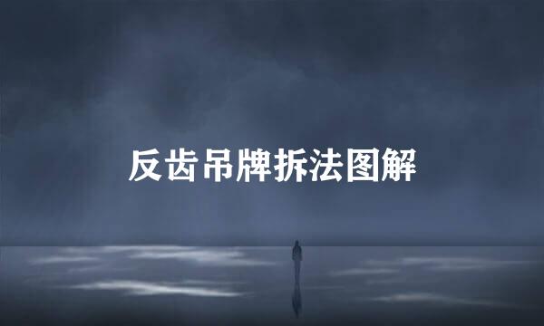 反齿吊牌拆法图解