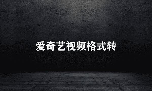 爱奇艺视频格式转