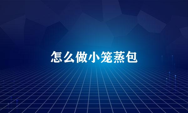 怎么做小笼蒸包