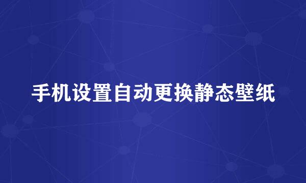 手机设置自动更换静态壁纸