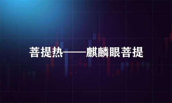 菩提热——麒麟眼菩提