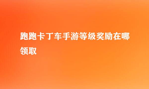 跑跑卡丁车手游等级奖励在哪领取