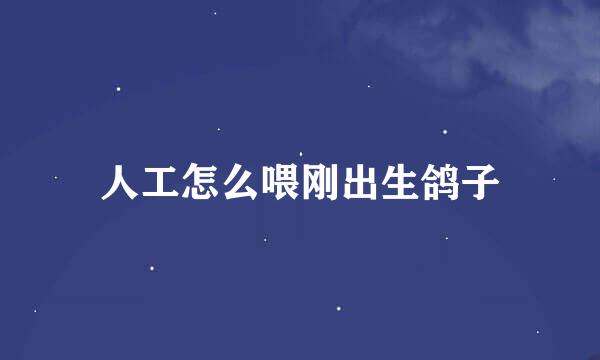 人工怎么喂刚出生鸽子