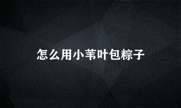怎么用小苇叶包粽子