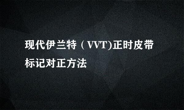现代伊兰特（VVT)正时皮带标记对正方法