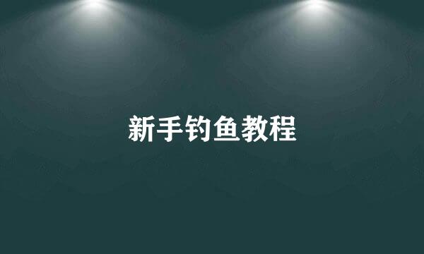 新手钓鱼教程